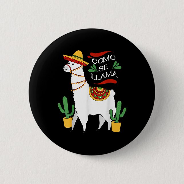 Como Se Llama Cactus Niedlich Cinco De Mayo Drink  Button (Vorderseite)