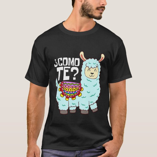 Como te Llama Llamas Cool Alpaca Llama T-Shirt (Vorderseite)