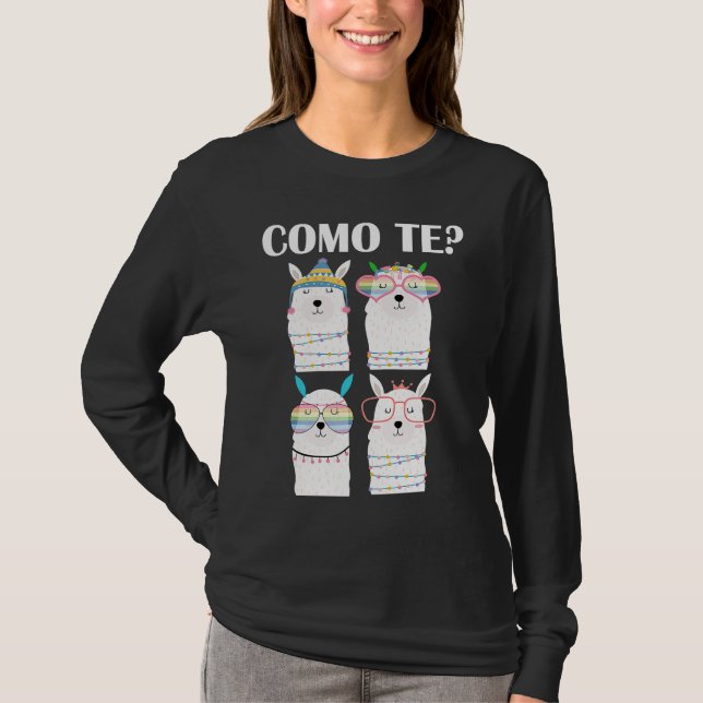 Como Te Llama  Spanish Teacher Back To School T-Shirt (Vorderseite)