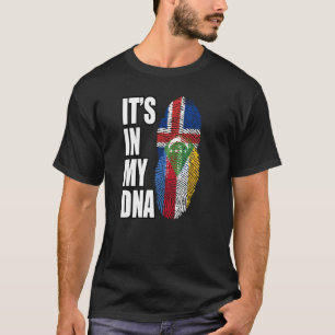 Comoran und isländische Misch-DNA-Kennzeichnung He T-Shirt