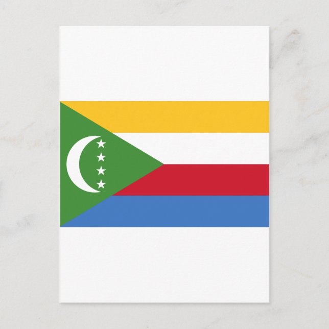 Comoros-Flagge KM Postkarte (Vorderseite)