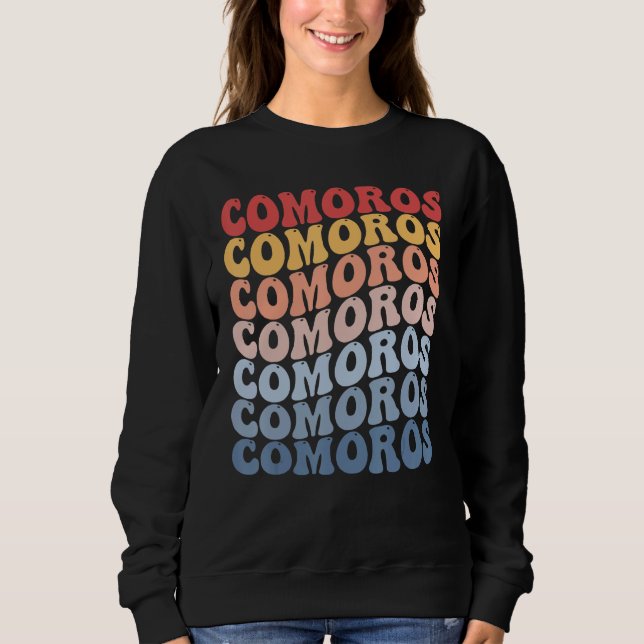 Comoros Groovy Retro Comorian Sweatshirt (Vorderseite)