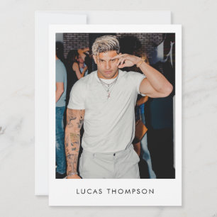 Comp Card 5 Foto QR Code für männliche Influenzakt Einladung