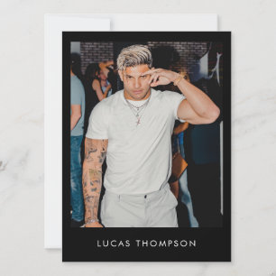 Comp Card 5 Foto QR Code für männliche Influenzakt Einladung