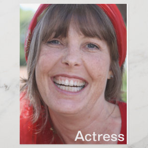 Comp-Karte des Headshot - Zed-Karte des Schauspiel Flyer