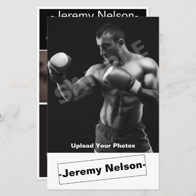 Comp-Karte für männliche Hauptakteure (Vorne/Hinten)