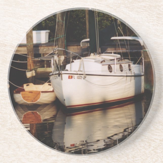 Compac Sailboat in Slip Getränkeuntersetzer (Vorne)