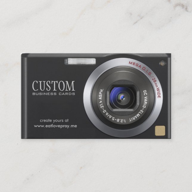 Compact Digital Camera Fotograf Business Card Visitenkarte (Vorderseite)
