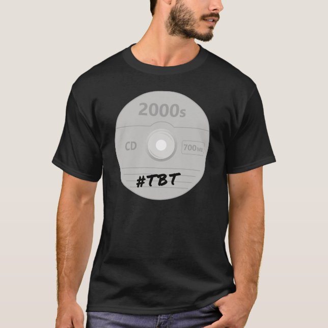 Compact Disc - CD-ROM Throwback-Thursday-Computer  T-Shirt (Vorderseite)