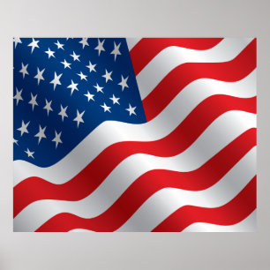 COMPACT FOTO BACKDROP - US-Flaggen-US Flagge Poster