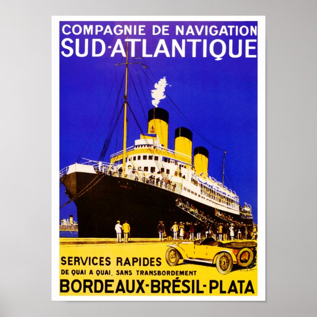 Compagnie De Navigation Sud Atlantique Poster (Vorne)