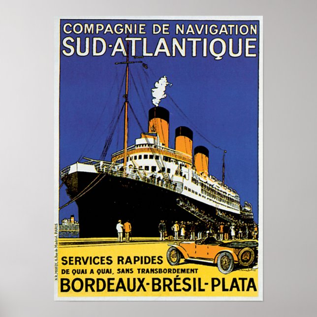 Compagnie de Navigation Sud-Atlantique Poster (Vorne)