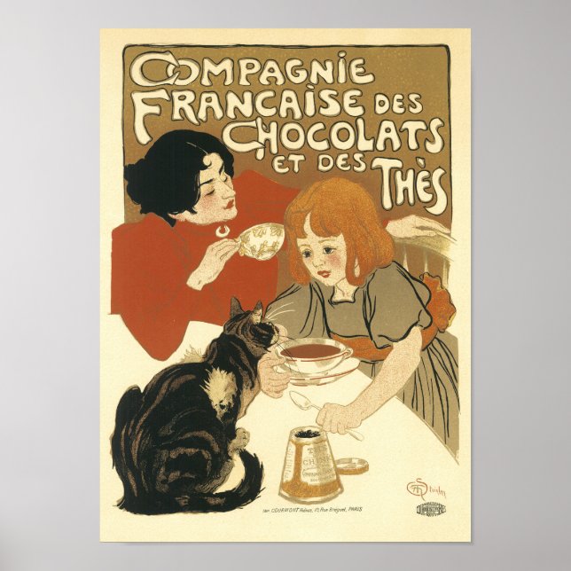 Compagnie Francais de Chocolats Vintag French Ad Poster (Vorne)
