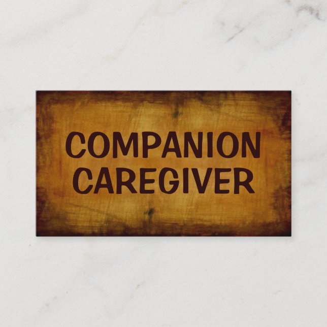 Companion Caregiver Antiquitätenkarte Visitenkarte (Vorderseite)