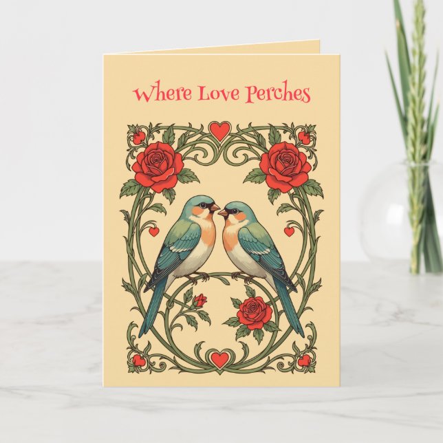 Companionship Art Nouveau Vintage Illustration Karte (Vorderseite)