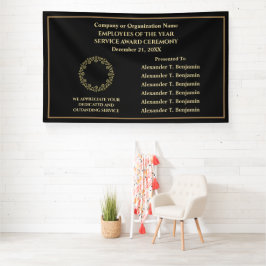 Company Business Gold Black Employees Awards Banner