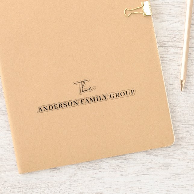 Company Business Name Professional Branded Aufkleber (Notizbuch)