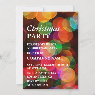 Company Christmas Party Colorful Confetti Sparkle Einladung