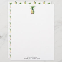 Company Letterhead Design Pineapple