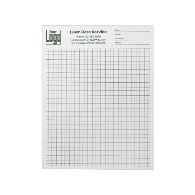 Company Logo Grid Graph Project Identifier Notizblock (Rotiert)