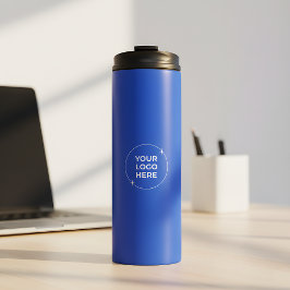 Company Logo Promotional Marketing Royal Blue Thermosbecher