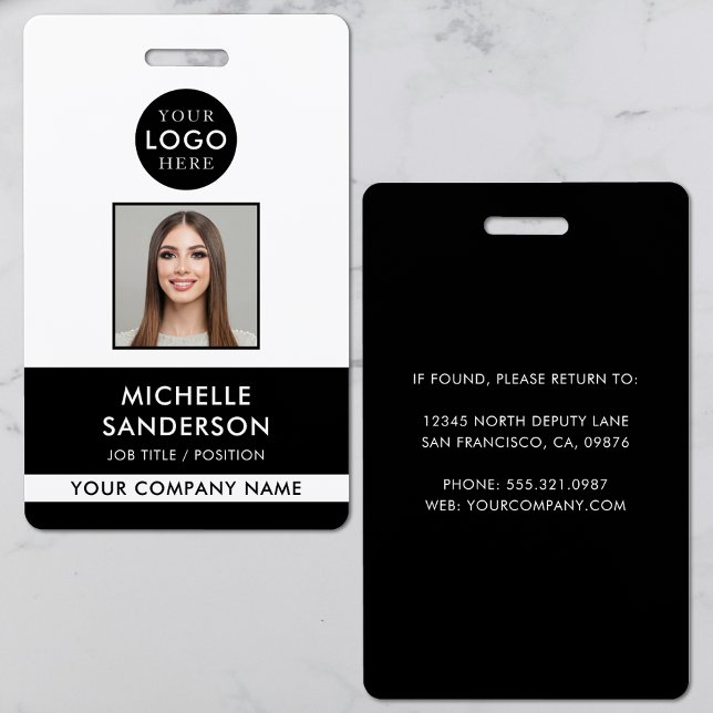 Company Logo Staff Employee Photo ID Ausweis (Company Logo Staff Employee Photo ID Badge
)