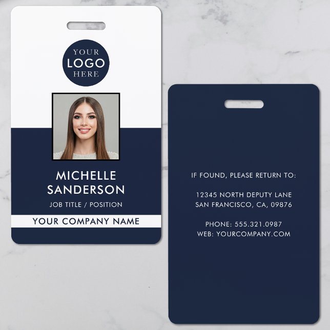 Company Logo Staff Employee Photo ID Ausweis (Company Logo Staff Employee Photo ID Badge
)