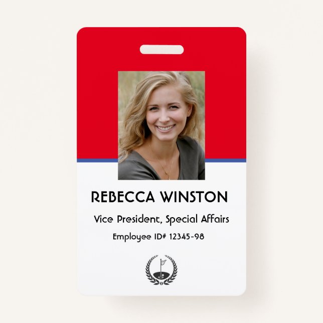 Company Photo ID Security Badge Ausweis (Vorderseite)
