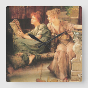 Comparisons by Lawrence Alma-Tadema Quadratische Wanduhr