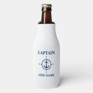 Compass Anker Kapitän Name Schiff Name weiß hinz Flaschenkühler