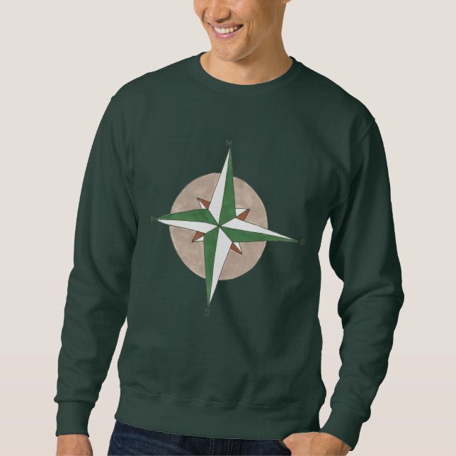 Compass Camping Wandercampingbegeisterter Sweatshirt (Vorderseite)