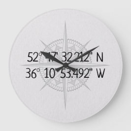 Compass GPS Zuhause-Koordinaten Große Wanduhr