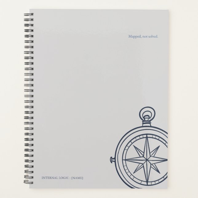 Compass Hard Cover Planer - Mitternachtskartograf (Vorderseite)