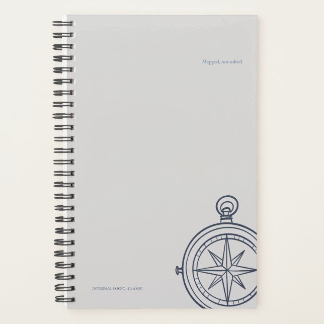 Compass Hard Cover Planner- Midnight Cartographer  Planer (Vorderseite)