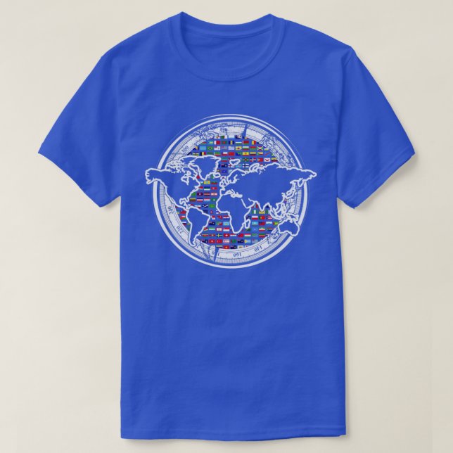 Compass International Travel World Map World F T-Shirt (Design vorne)
