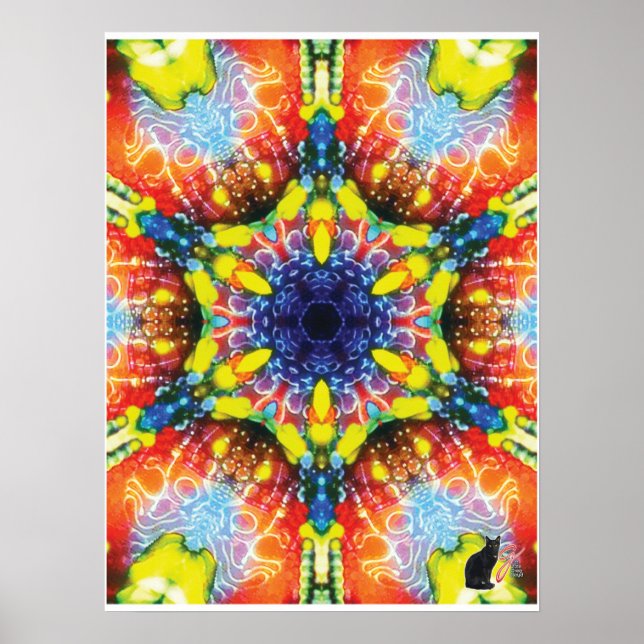 Compass Kinetic Collage Kaleidoscope Poster (Vorne)