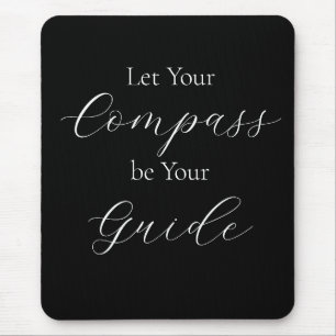 'Compass Lass Your Guide' - Weiß Mousepad