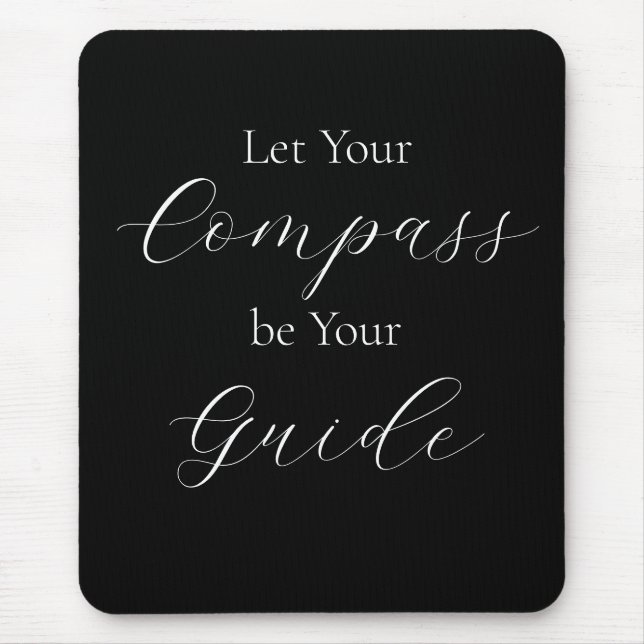 'Compass Lass Your Guide' - Weiß Mousepad (Vorne)