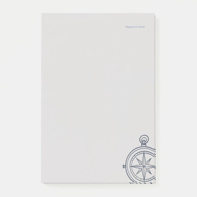 Compass-Midnight Catographer-Minimalist Post-it Klebezettel (Vorderseite)