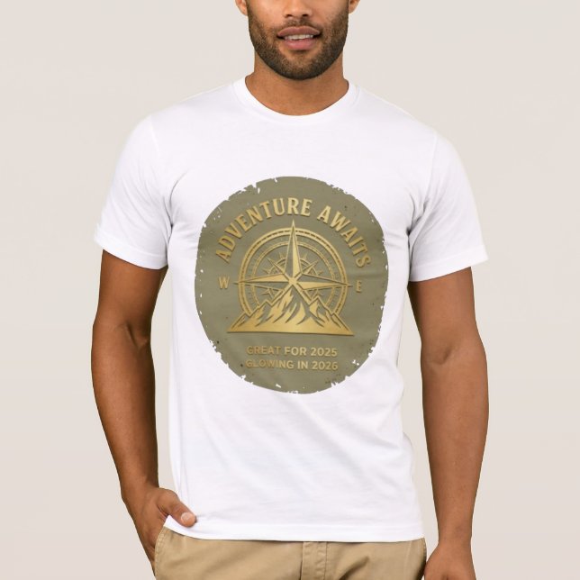 Compass Mountain Outdoor Tee Great for 2025 Glowin (Vorderseite)