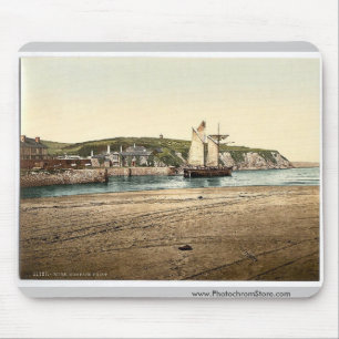Compass Point, Bude, Cornwall, England Vintage-Fot Mousepad