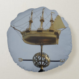 Compass Rose Calyon Rundkissen Rundes Kissen