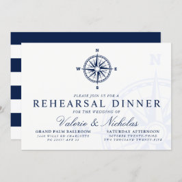 Compass Rose Hochzeit Probe Dinner Einladung