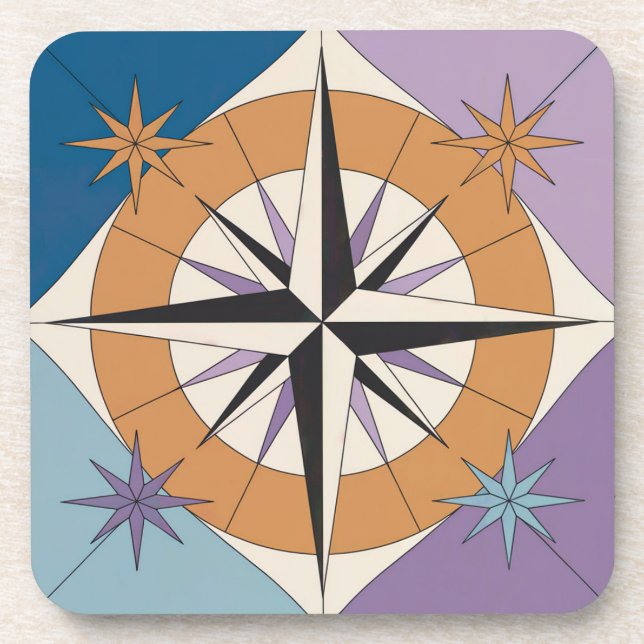 Compass Rose MCM Untersetzer Set (Vorderseite)