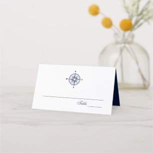 Compass Rose Nautical Wedding   Platzkarte