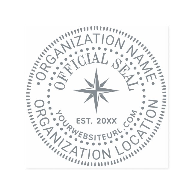 Compass Rose Offiziell Siegel Name Loc URL Estdatu Permastempel (Design)