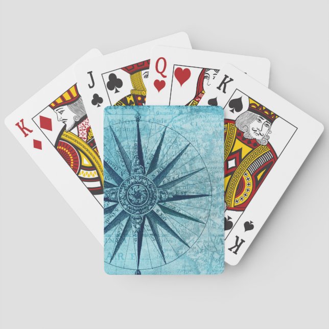 Compass Rose Playing Cards aus dem 17. Jahrhundert Spielkarten (Rückseite)