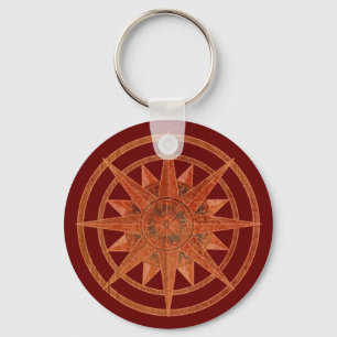 Compass Rose Schlüsselanhänger