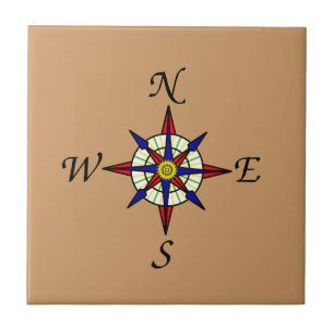Compass Rose Tan Fliese