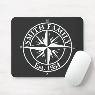 Compass star monogram personalizable emblem mousepad